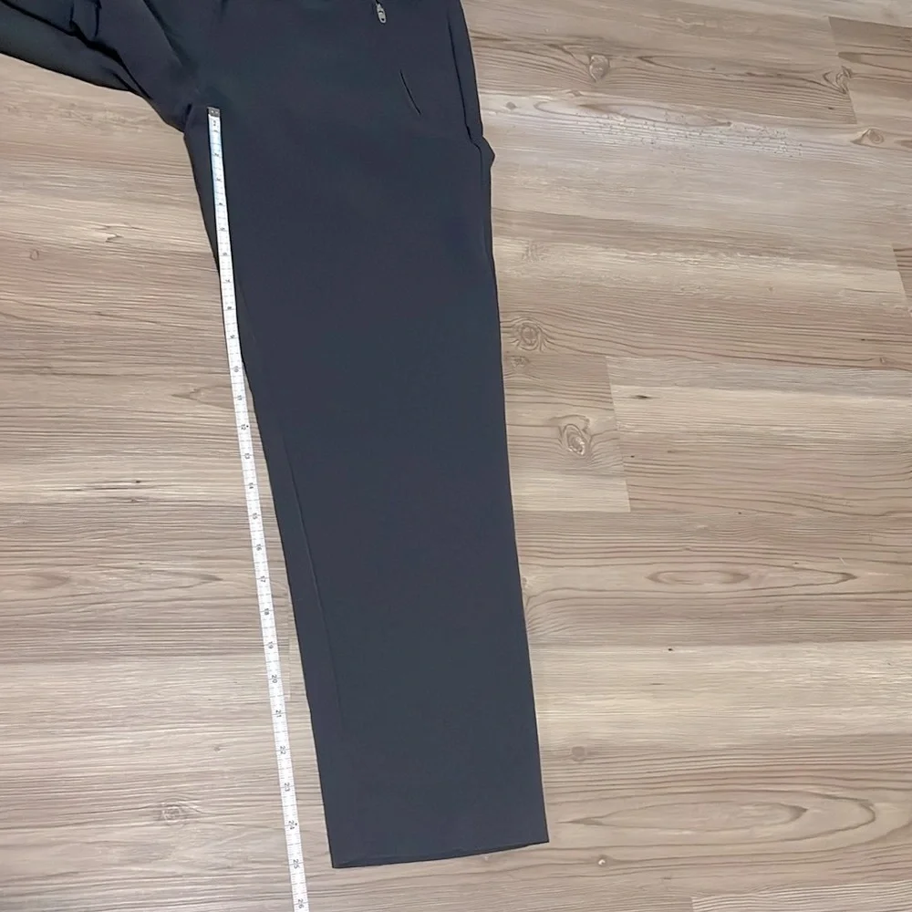 Zac & Rachel pants tapered leg Gray Zippered pockets Pull on Womens 6P Casual
